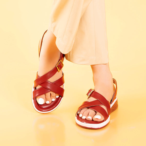 Maroon Casual Sandal L00780014