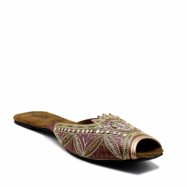 Maroon Ethnic Mule L00940014