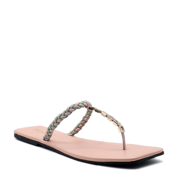 Light pink casual chappal for women stylish and comfortable daily wear