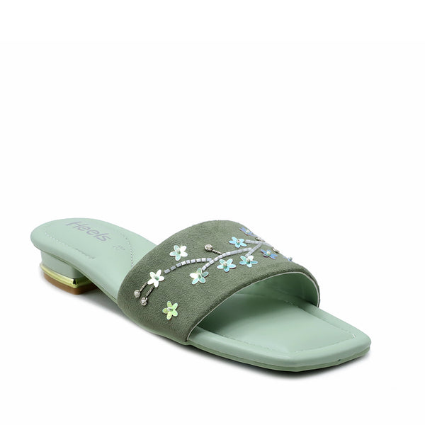 Mint green casual slippers for women comfortable everyday footwear