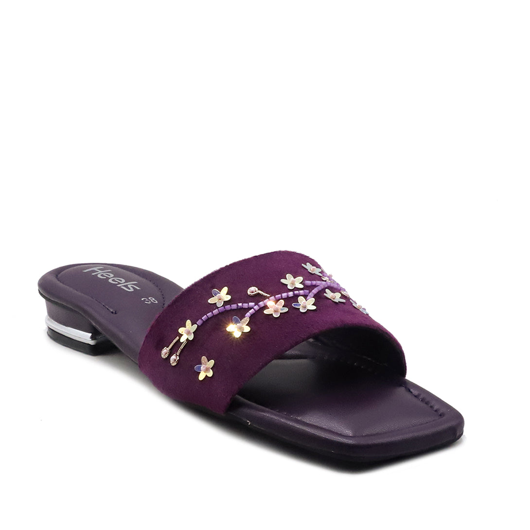 Plum casual slippers for women soft and stylish daily wear shoes