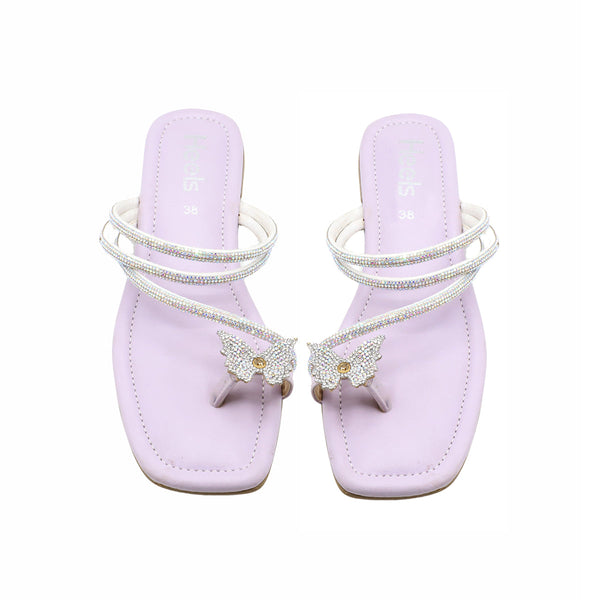 Purple Fancy Chappal L00100007