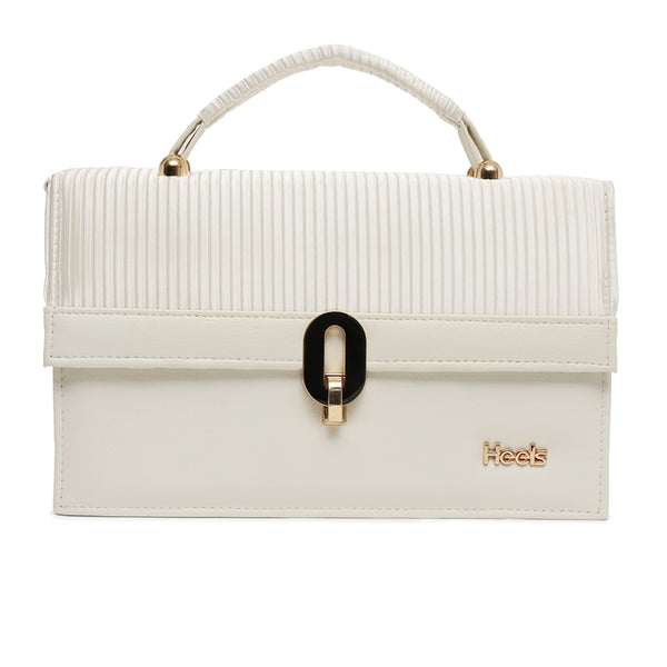 Stylish white clutch bag for women