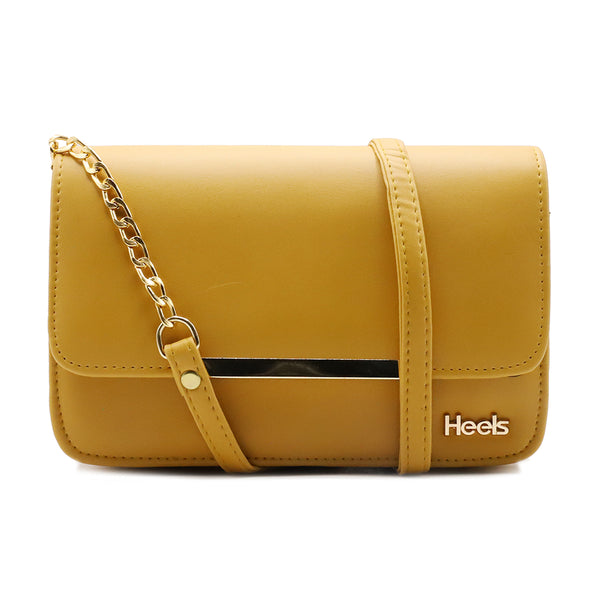 Yellow casual boxy clutch for girls and women stylish handbag for casual wear