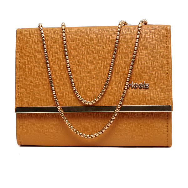 Yellow casual clutch for ladies in Pakistan, stylish clutch bag for parties & events